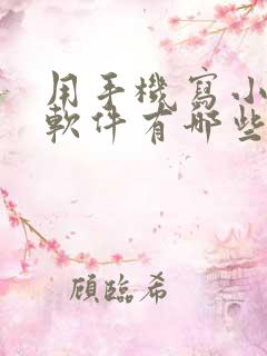 用手机写小说的软件有哪些