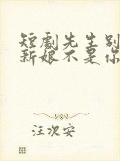 短剧先生别闹了新娘不是你的在线观看