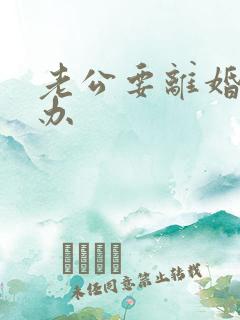 老公要离婚我咋办