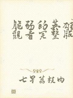 脆弱的英雄免费观看完整版在线全集