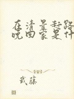 在清晨赶路在傍晚回家是什么歌