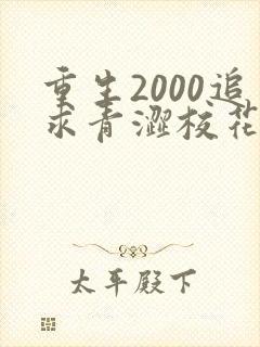 重生2000追求青涩校花同桌开始免费阅读正版