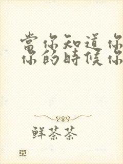 当你知道你不是你的时候你才是你