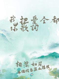 我把爱全都给了你歌词