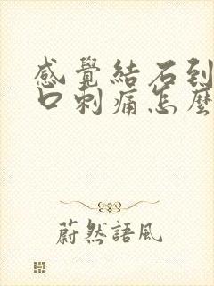 感觉结石到尿道口刺痛怎么办