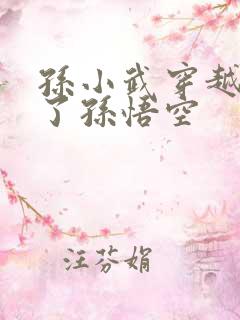 孙小武穿越成为了孙悟空