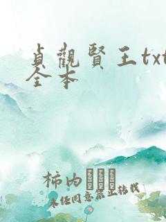 贞观贤王txt全本