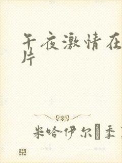 午夜激情在线看片