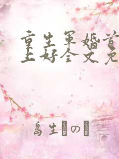 重生军婚首长早上好全文免费阅读乔楠