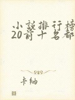 小说排行榜2020前十名都市
