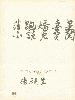 落跑娇妻是大佬小说免费阅读