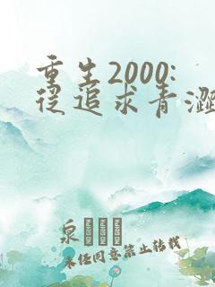 重生2000:从追求青涩校花同桌开始完整小说