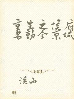 重生之侯府夫人名动全京城在线看