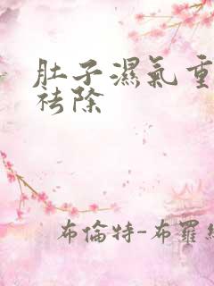 肚子湿气重怎样祛除