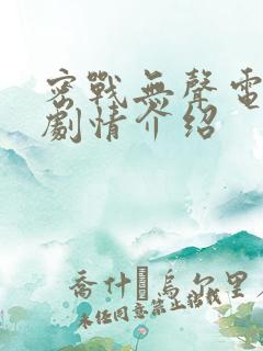 密战无声电视剧剧情介绍