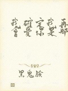 我确定我再也不会爱你是哪首歌歌词