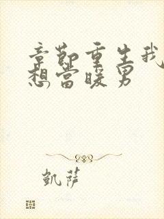 章节重生我真没想当暖男