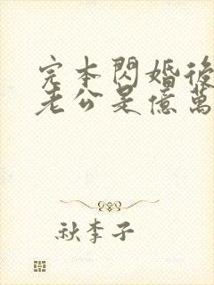 完本闪婚后发现老公是亿万富豪