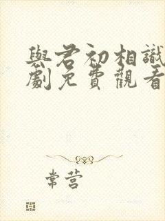 与君初相识电视剧免费观看全集西瓜