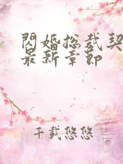 闪婚总裁契约妻最新章节