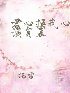 君心换我心短剧演员表