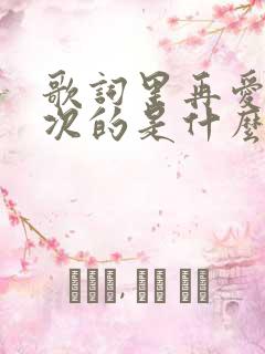 歌词里再爱我一次的是什么歌