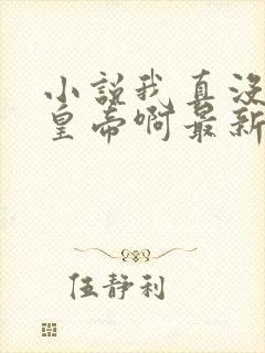 小说我真没想当皇帝啊最新章节