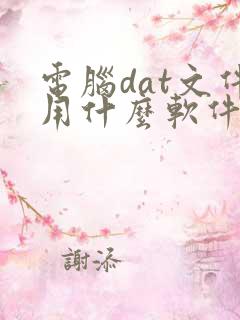 电脑dat文件用什么软件打开