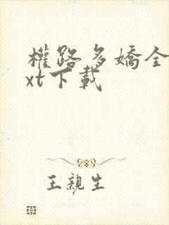 权路多娇全本txt下载