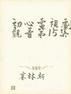 初心电视剧免费观看第15集