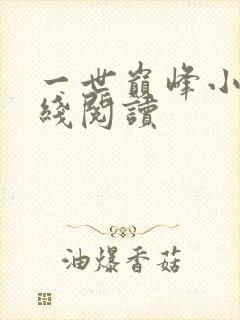 一世巅峰小说在线阅读