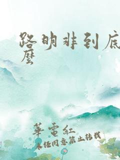 路明非到底是什么