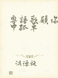 粤语歌愿你的心中孤单