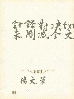 针锋对决txt未删减全文番外