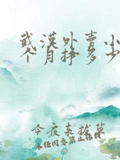 武汉外卖小哥一个月挣多少