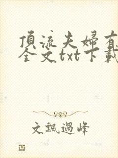 顶流夫妇有点甜全文txt下载