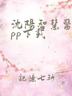 沈阳智慧医保app下载