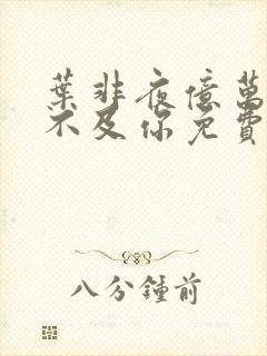 叶非夜亿万星辰不及你免费阅读