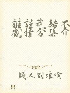 谁说我结不了婚剧情分集介绍