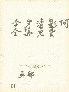 今夕清影何处寻全集免费
