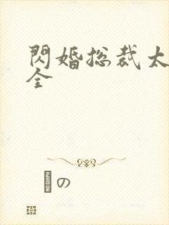 闪婚总裁太霸道全