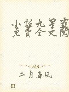 小说九星霸体诀免费全文阅读一