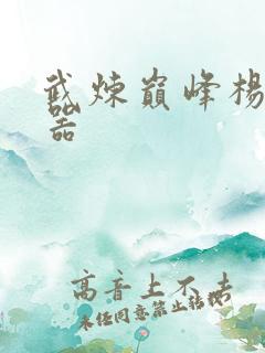 武炼巅峰杨开武器