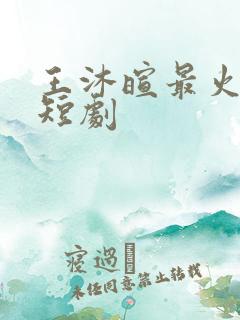 王沐暄最火十部短剧