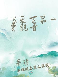 《天下第一》免费观看