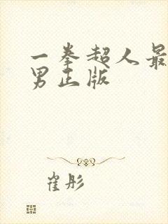 一拳超人最强之男正版