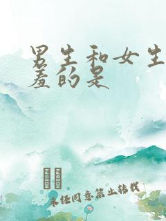 男生和女生做羞羞的是