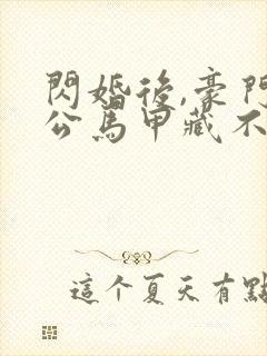 闪婚后,豪门老公马甲藏不住