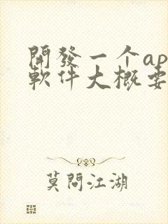 开发一个app软件大概要多少钱