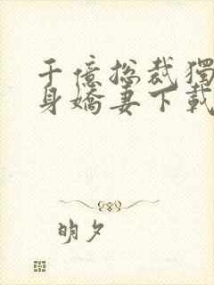 千亿总裁独宠替身娇妻下载txt下